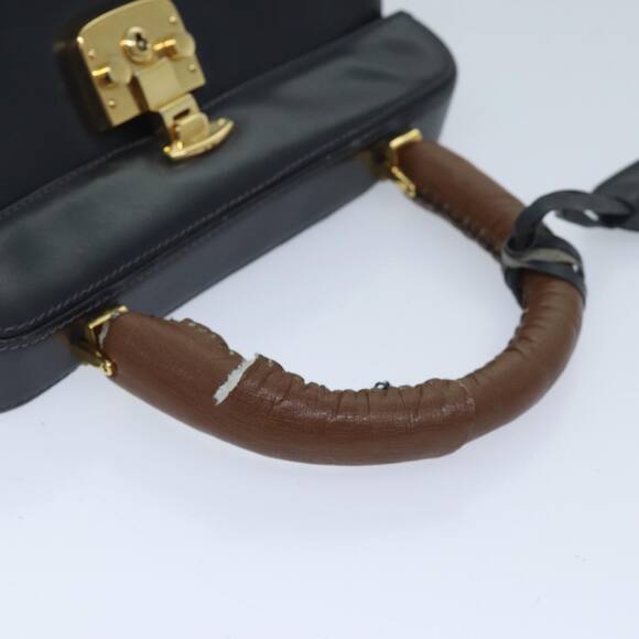 GUCCI Ready Lock Hand Bag Leather Navy 000 406 000 406 - Picture 8 of 16